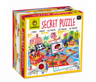 Ludattica: Secret Puzzle s lupou Piráti 24ks