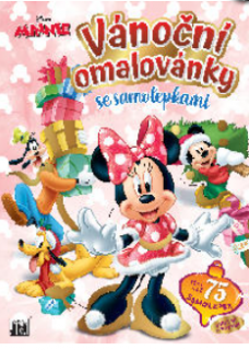 Vánoční omalovánky se samolepkami - Minnie