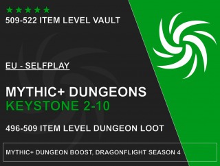 Dragonflight Mythic+ Dungeon Boost Možnosti: 1x Mythic +10 Dungeon (Timed)