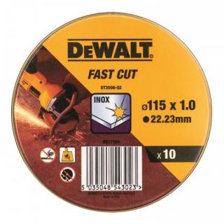 DeWALT řezný kotouč na kov 115x1,0 mm DT3506 bal. 10 ks