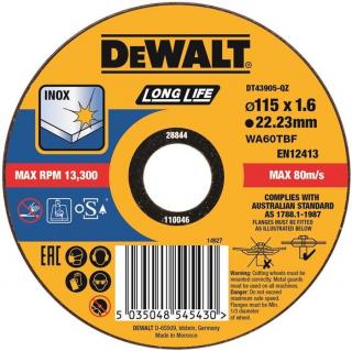 DeWALT řezný kotouč na kov 115x1,6 mm DT43905 bal. 25 ks