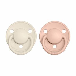 BIBS De Lux dudlíky z přírodního kaučku 2ks / Ivory + Blush Velikost dudlíků: 1: 0-6 měsíců