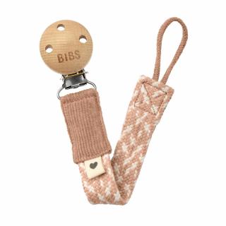 BIBS Paci Braid klip na dudlík / Blush + Ivory