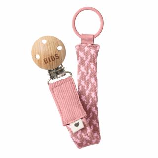 BIBS Paci Braid klip na dudlík / Dusty Pink + Baby Pink