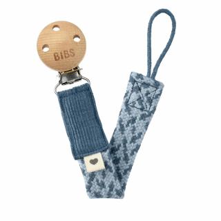 BIBS Paci Braid klip na dudlík / Petrol + Baby Blue