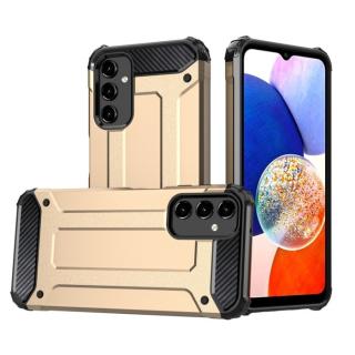 Armor Case kryt pro Samsung Galaxy A14 / A14 5G zlatý (Zadní plastovo-gelový kryt Armor Case pro Samsung A14 / A14 5G zlatý)