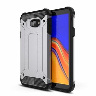 Armor Case kryt pro Samsung Galaxy J4 Plus, stříbrný (Zadní plastovo-gelový kryt Armor Case pro Samsung J4 Plus, stříbrný)