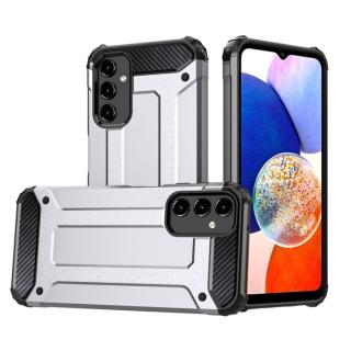 Armor Case kryt pro Samsung Galaxy S23 5G stříbrný (Zadní plastovo-gelový kryt Armor Case pro Samsung S23 5G stříbrný)