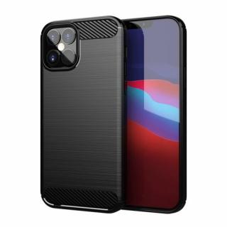 Forcell Carbon Case pro iPhone 12 / 12 Pro, černé (Zadní gelový kryt Carbon pro iPhone 12 / 12 Pro, černé)