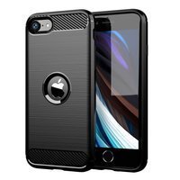 Forcell Carbon Case pro iPhone SE 2020, černé (Zadní gelový kryt Carbon pro iPhone SE 2020, černé)