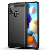 Forcell Carbon Case pro Samsung Galaxy A21, černé (Zadní gelový kryt Carbon pro Samsung Galaxy A21, černé)