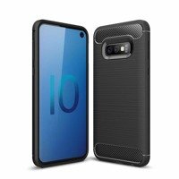 Forcell Carbon Case pro Samsung Galaxy S10e, černé (Zadní gelový kryt Carbon pro Samsung Galaxy S10e, černé)