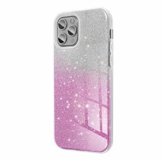 Zadní silikonový kryt Shining Bling pro iPhone 14 Plus stříbrno-růžový