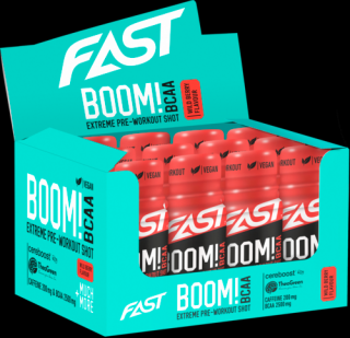 Fast Boom Pre-Workout a BCAA shot Wild Berry -Box 12 kus