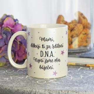 Perleťový hrnek Báječné geny (od syna)