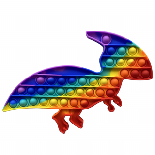 Pop It Rainbow antistresová hračka dinosaurus 4 JUMBO