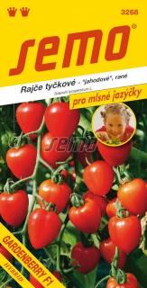 Rajče Gardenberry F1 - tyč. Jahodové 12s - série JAZÝČKY