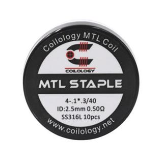 Předmotané spirálky Coilology MTL Series - MTL Staple SS316L (0,5ohm) (10ks)