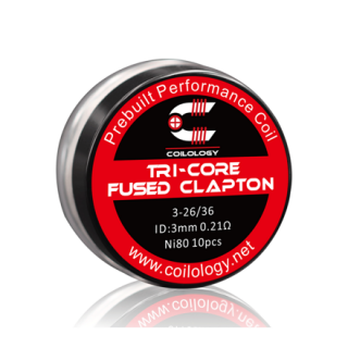 Předmotané spirálky Coilology Tri-Core Fused Clapton Ni80 (0,21ohm) (10ks)