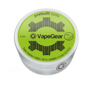 VapeGear předmotané spirálky Triple Clapton SS316 0,29ohm