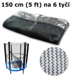 Ochranná síť na trampolínu 150 cm (5 ft) na 6 tyčí