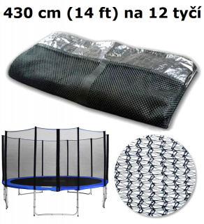 Ochranná síť na trampolínu 430 cm (14 ft) na 12 tyčí