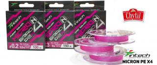 Braided line Intech MicroN PE x4 100m Průměr: #0.2 - 0.074mm