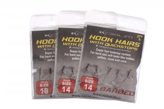 Hook Hairs with Quickstops Barbed Velikost: 16