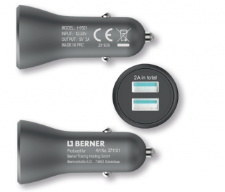 BERNER Autonabíječka 2 USB – 12/24V