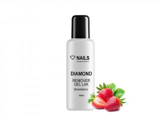 Diamond aceton remover strawberry, 100ml - odstraňovač gel laku