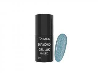 Diamond gel lak 015, 5ml - třpytivě modrá