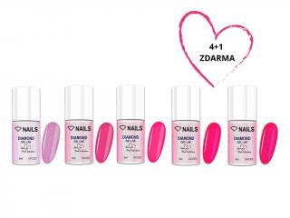 Gel lak Barbie Pink collection sada 5+1 ZDARMA | DiamondNails.cz