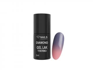 Thermo gel lak Diamond T005, 5ml - šedá/jemná růžová