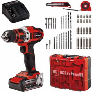 Šroubovák Aku TE-CD 18/40 Li Kit +69 (1x2,5 Ah) Einhell Red