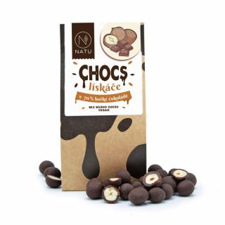 CHOCS Lískové ořechy v 70% hořké čokoládě 200g