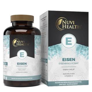 exp. 08/24 Nuvi Health Železo bisglycinát - 240 tablet,  50 mg železa + 50 mg přírodního vitamínu C