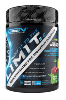 GEN Pump it to the Limit - Pre Workout & Trainings Booster bez kofeinu 510g