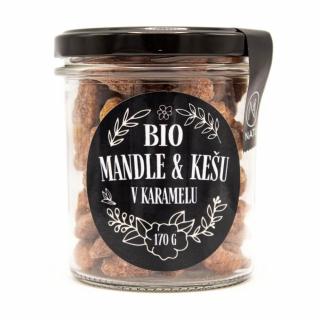 Mandle a kešu ořechy v karamelu BIO 170g