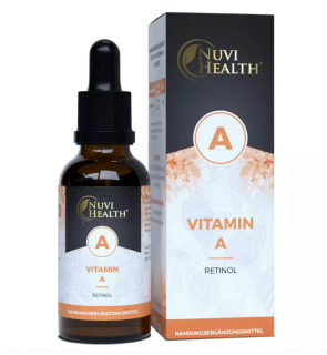 Nuvi Health Vitamín A - Kapky retinolu s vitamínem A - 5000 IU (1500 μg) 50 ml