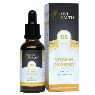 Nuvi Health Vitamín D3 5000 IU na kapku - 125 µg 50 ML