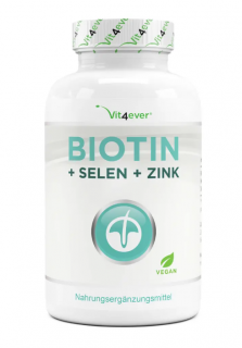 Vit4ever Biotin + selen + zinek - 365 tablet