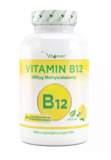 Vit4ever Vitamin B12 citron 1000 mcg - 365 pastilek