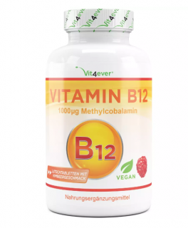 Vit4ever Vitamin B12 malina 1000 mcg - 365 pastilek