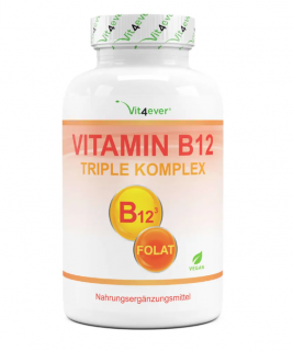 Vit4ever Vitamin B12 Triple Complex - Folát 5-MTHF Quatrefolic® 240 tablet
