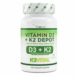 Vit4ever Vitamin D3 5 000 IU + K2-MK-7 VITAL - 180 tablet