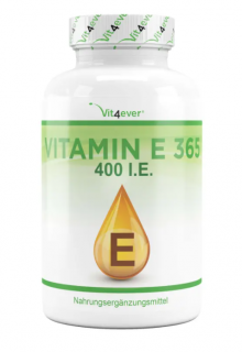 Vit4ever Vitamin E 400 IU - 365 gelových kapslí