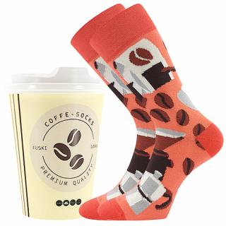 Ponožky Lonka Coffee socks červené Velikost: 38-41 (dámská)