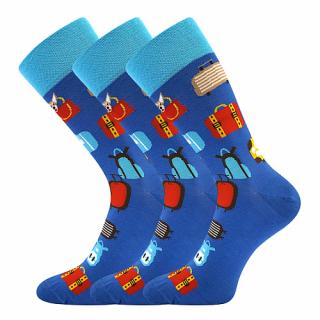 Veselé ponožky Lonka Twidor kufry 3 pack Velikost: 39-42 (26-28)