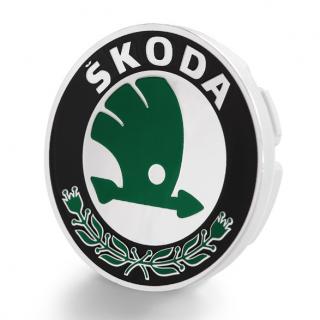 Originální středová krytka na ALU disky Škoda (Středová poklička Škoda zelená)