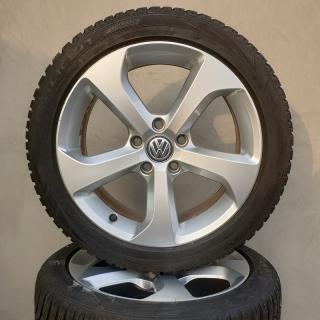 Sada použitých zimních kol Volkswagen 225/45 r17 - 7.5Jx17 ET49 (Sada originálních kol VW, stav viz foto)